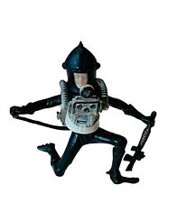 Louis Marx miniature black scuba diver rifle RARE Vtg Action figure toy 1950s us