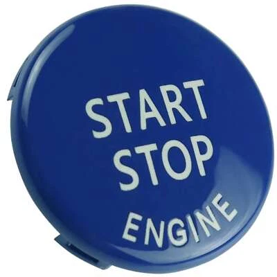 Start Stop Knopf blau glanz passend für BMW E90 E91 E60 E70 E71 E83 E84 E87 E89 - Bild 1 von 4