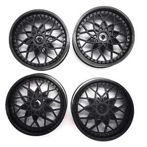 4pcs For WPL D12 Drift Mini Truck RC Car Plastic Spare Wheel Hub Tires Kits - Picture 1 of 15
