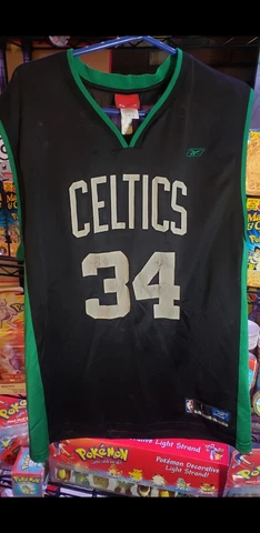 Boston Celtics Reebok #34 Pierce Jersey (Men's Large) Black vtg nba Cover