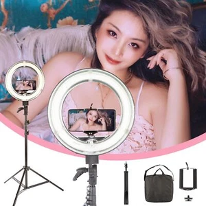 Ring Light 14" Dimmable 40W Tripod Selfie Makeup Video Lamp Photo Youtube Phone - Picture 1 of 12