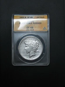 1921 "P" Peace Silver Dollar EF45 HIGH RELIEF HARD DATE COLLECTIBLE COIN⭐183⭐V4⭐ - Bild 1 von 4