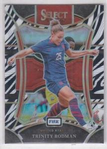 2023-24 Panini Select FIFA Trinity Rodman Mezzane Zebra Prizm 24/25 USA Women - Picture 1 of 2