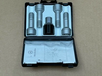 Mercedes-Benz Genuine High Security Type Silver Wheel Lock Set, Locks NEW  - Image 1 of 4