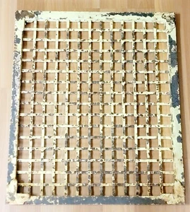 ANTIQUE VTG OLD IRON STEEL WALL FLOOR GRATE REGISTER COLD AIR RETURN HEAT - Picture 1 of 12