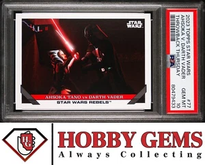 AHSOKA TANO DARTH VADER 2023 PSA 10 Topps Star Wars Throw Back Thursday #77 C1 - Picture 1 of 2