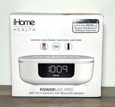 iHome iUVBT1WX POWERUVC PRO 360 UV-C Desinfectante Reloj Despertador Altavoz Bluetooth Foto 1 de 2