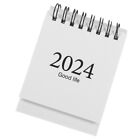 Mini Tischkalender 2023-2024, Querformat, für Zuhause & Büro, Weiß