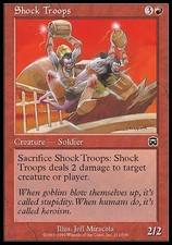 Shock Troops FOIL X1 EX/NM Mercadian Masques MTG Magic Cards Red Common