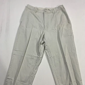Vintage J. Crew Oarsman Khaki Chino Pants Mens Size 36/32 Tapered Cotton USA - Picture 1 of 11