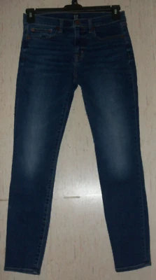 EXCELLENT WOMENS Gap DENIM "TRUE SKINNY" DISTRESSED SKINNY JEANS  SIZE 6 / 28R Foto 1 de 3