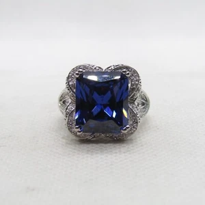 TF China Sterling Silver 925 Iolite Cocktail Ring Size 9.5 K7237 - Picture 1 of 7