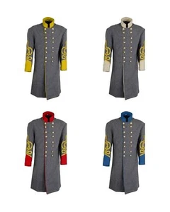 US Civil War Confederate Gray Frock Coat Double Breast All Sizes Available! - Picture 1 of 5