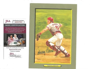 Johnny Bench Cincinnati Reds Baseball Autographed Perez Steele Postcard JSA COA - Picture 1 of 1