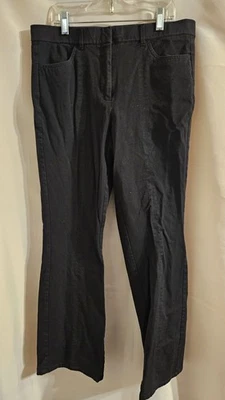 Pantalones elásticos Isaac Mizrahi Live talla 10 negros bootcut para mujer Foto 1 de 4