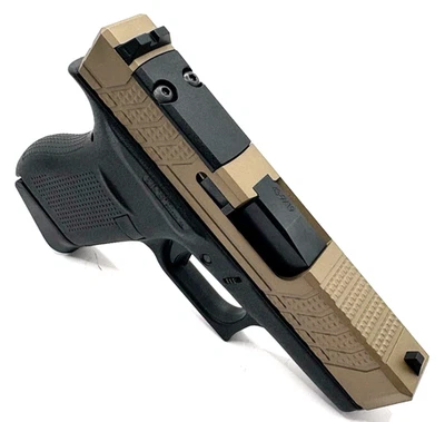 Mesa alta Glock 43 43x completa KN FDE slide micro RMSC corte óptico cano preto - Imagem 1 de 4