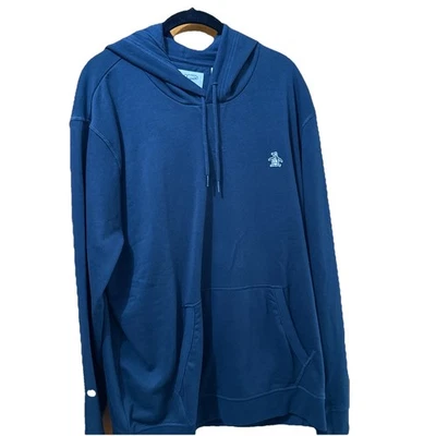 Sudadera con capucha Penguin XL azul oscuro interior polar para hombre Foto 1 de 4