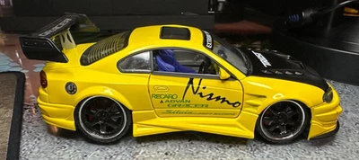 Coche diecast Kentoys Extreme Tuner escala 1:24 Nissan Silvia S15 amarillo negro llantas Foto 1 de 4