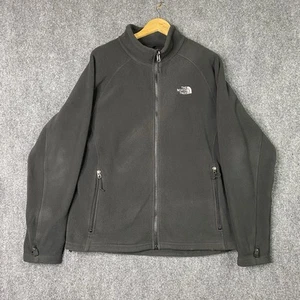 The North Face Fleece Jacket Mens Large Dark Grey Full Zip Hiking Logo *Marks - Picture 1 of 15