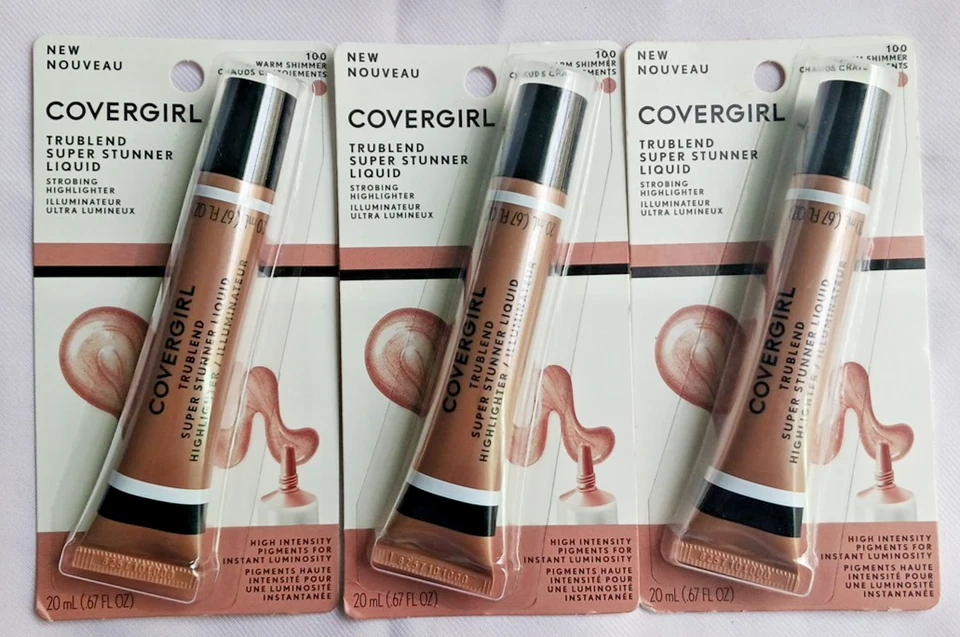 CoverGirl Trublend Super Stunner Liquid Highlighter #100 Bronze Stunner Lot of 3 - Image 1 of 1