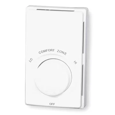 Dayton 3Uf74 Electric Baseboard Heater Thermostat, 2 Poles, Northern White,