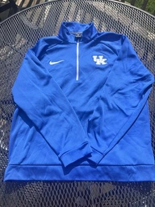 Kentucky Wildcats Quarter Zip Pullover Mens XL Blue Nike Dri-FIT NCAA - Picture 1 of 5