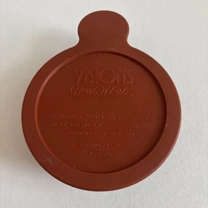 Vintage Corning Visions Amber Heat N Eat Grab It Bowl V-150-B with Lid V-150-PC - Bild 1 von 3