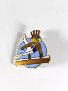 Gymnastics Pommel Horse 1984 Los Angeles Olympics Pin Brooch Sam Eagle Enameled - Picture 1 of 2