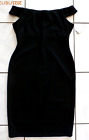 NWT Eliza J Womens 8 Petite Off The Shoulder Cocktail Sheath Dress Black F842