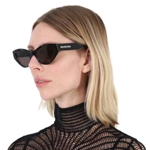 NEW BALENCIAGA BB0306S 001 CAT EYE BLACK WOMEN SUNGLASSES BALENCIAGA - Picture 1 of 10