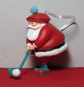 Holiday Seasons from Hallmark 2011 Santa Playing Golf Setup Turquoise Accents - Bild 1 von 5