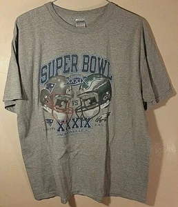 Gildan Super Bowl XXXIX 2006 Patriots vs Eagles Short Sleeve T-Shirt Size: XL - Picture 1 of 4