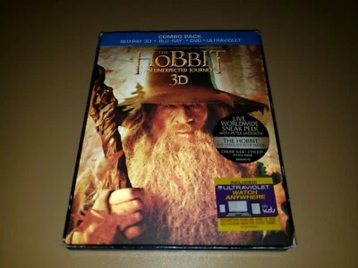 2013 Release The Hobbit An Unexpected Journey 3D Blu-Ray 5 Disc Combo Pack DVD - Image 1 of 4