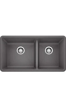 Blanco 441479 Silgranit Undermount (Cinder)  Double-Bowl Sink Kitchen Sink  - Picture 1 of 3