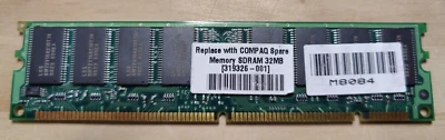 319326-001 - HP / Compaq 32MB SDRAM-100MHz PC100 non-ECC Unbuffered CL2 168-Pin - Image 1 of 2