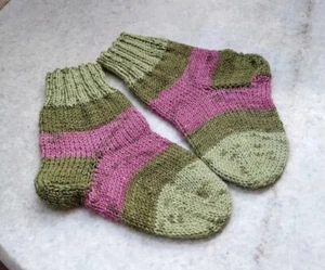 Beautiful handmade children's socks, wool, 16 cm - Picture 1 of 7