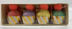 Paper Source Cupcake Surprise Balls Party Favors Table Décor Set of 4 NIP - Picture 1 of 7