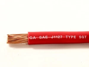 Cable de batería calibre 2 ROJO SAE J1127 SGT HEBRAS DE COBRE AUTOMOTRIZ VENDIDAS POR PIE - Imagen 1 de 1