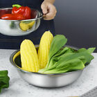 2x Edelstahl Schüssel 22cm für Küche, Kochen, Backen, Salat, Gemüse - Silber
