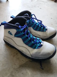 Jordan 10 GS Charlotte Hornets Size 10 Used 310806-107 Authentic No Box - Picture 1 of 9