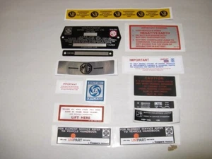 MG Decal, ID & Commission Plates Kit for Roadsters 1975 thru 1980 - Picture 1 of 1