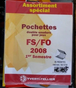 YVERT ET TELLIER ASSORTIMENT SPECIAL POCHETTES DOUBLE SOUDURE POUR FS / FO 2008