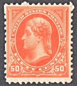 US Sc# 275 *MINT OG H { 50c ORANGE JEFFERSON } GREAT WMRK FROM 1895 CV$ 250.00 - Picture 1 of 5