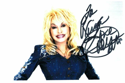 Dolly Parton Original Signature On Fotoprint Card 10x15 - No. 548 H Cover