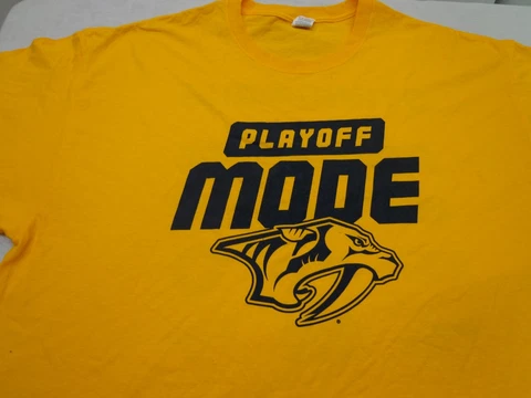Nashville Predators Playoff Mode NHL Hockey  T Shirt  Size XL Cover