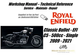 Royal Enfield Bullet Classic 500 EFI C5 EFI Workshop Manual USB 2009 - 2021 - Picture 1 of 16