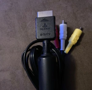 Cavo cablato ufficiale Sony Playstation 1 2 3 PS1 PS2 PS3 audio video AV! Autentico! - Foto 1 di 2
