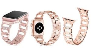 Waloo Diamant Strass Band passend für Apple Watch ~ 38/40mm Roségold - Bild 1 von 1