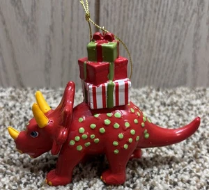 Kurt S. Adler roter Triceratops Weihnachtsschmuck. - Bild 1 von 11