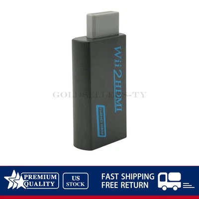 NEW Wii2HDMI Portable For Wii To HDMI Full HD Converter Audio Output Adapter TV - Image 1 of 4